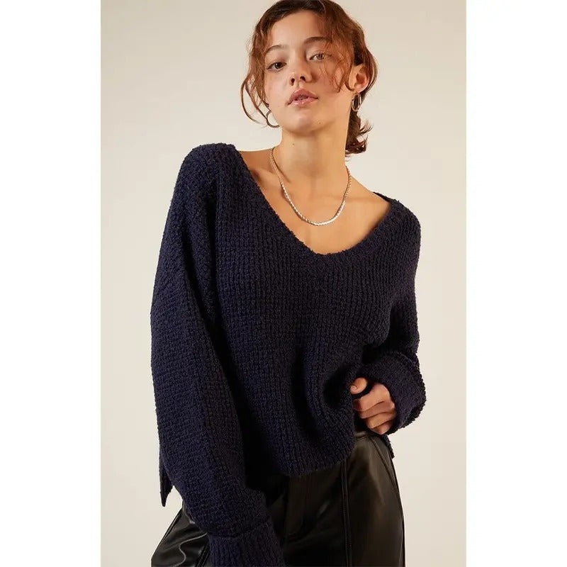 LA Hearts Women's Snug Renata V-Neck Sweater T-Shirts, Hoodie, Sweatshirt | DripVista.com