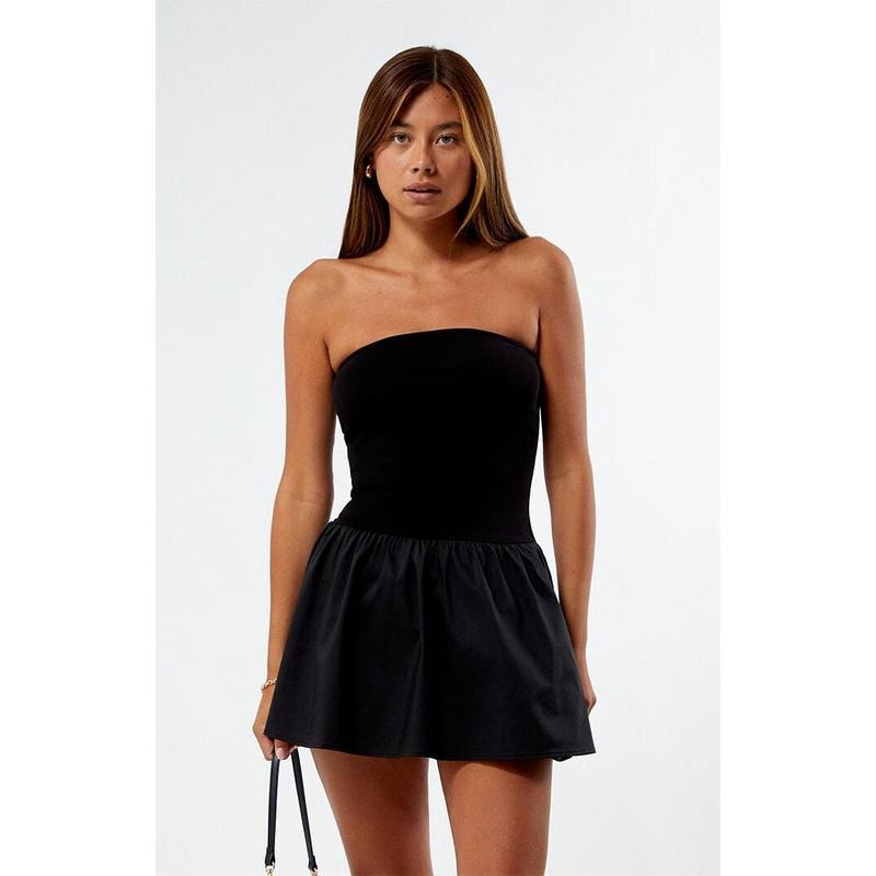 LA Hearts Women's Strapless Drop Waist Mini Dress T-Shirts, Hoodie, Sweatshirt | DripVista.com