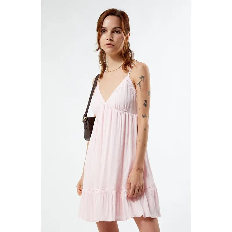 LA Hearts Women's Trim V-Neck Babydoll Dressstyle{n002}2 T-Shirts, Hoodie, Sweatshirt | DripVista.com