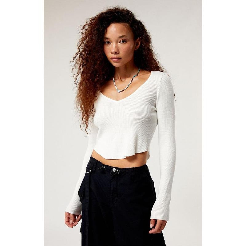 LA Hearts Women's Woodland V-Neck Sweater T-Shirts, Hoodie, Sweatshirt | DripVista.com