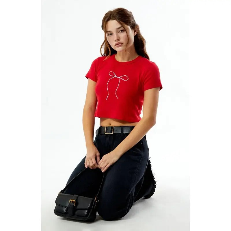 PS / LA Women's Bow Baby T-Shirt Hoodie, Sweatshirt | DripVista.com