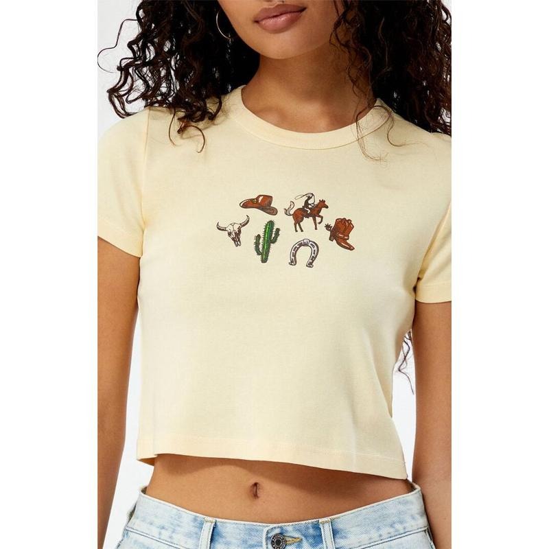 PS / LA Women's Cowboy Symbols Baby T-Shirt Hoodie, Sweatshirt | DripVista.com