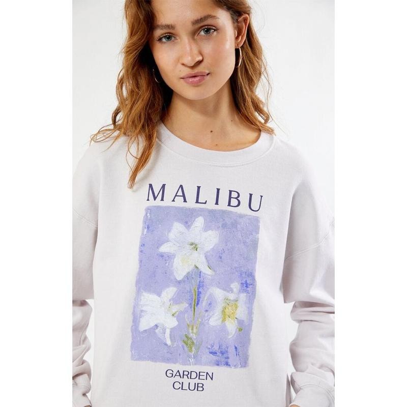 PS / LA Women's Malibu Garden Club Crew Neck Sweatshirt T-Shirts, Hoodie | DripVista.com