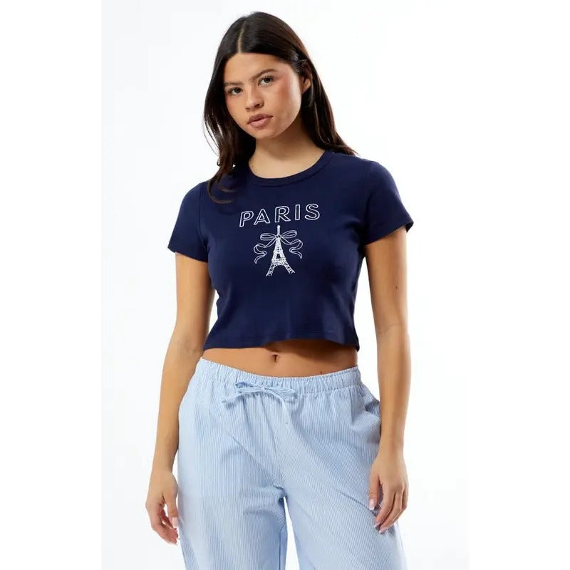 PS / LA Women's Paris Bow Baby T-Shirt Hoodie, Sweatshirt | DripVista.com