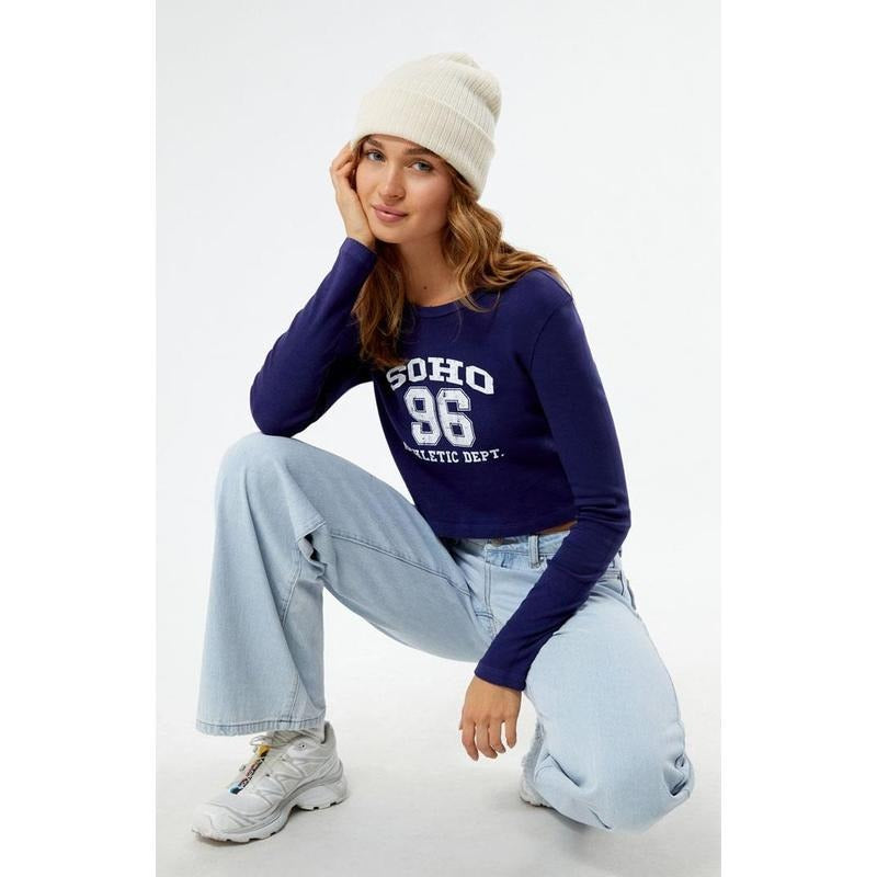 PS / LA Women's Soho Athletic Dept. Long Sleeve Baby T-Shirt Hoodie, Sweatshirt | DripVista.com