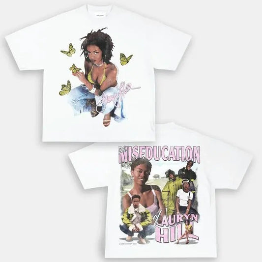 LAURYN HILL V2TEE -  Double Sided Prints Vintage Bootleg T-Shirt