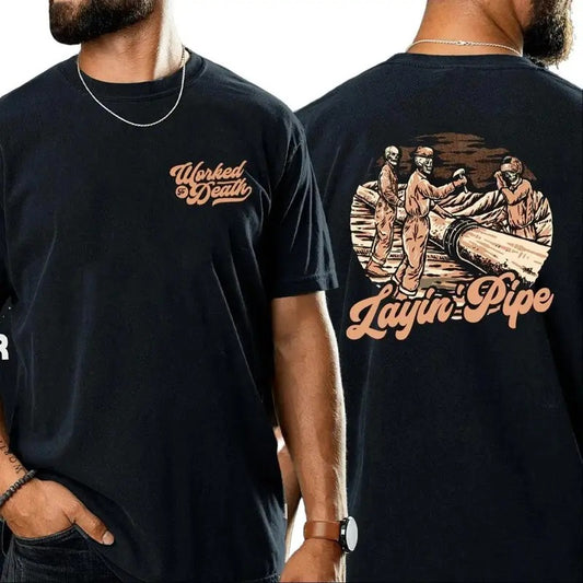 LAYIN' PIPE t-shirt, Gift for Dad, Gift for Mom, Gift for him, gift for her, birthday gift, Gift for friends, Y2k shirt, trendy design shirt,  viral shirt, graphic shirt