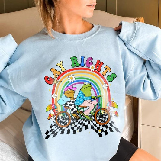 LGBT Pride Month Tshirt, Funny Frog Gay Rights Rainbow Shirt, Frog And Toad Prdie Tee,Proud Ally T-shirt,Queer Pride Tee,Rainbow Gay T-shirt