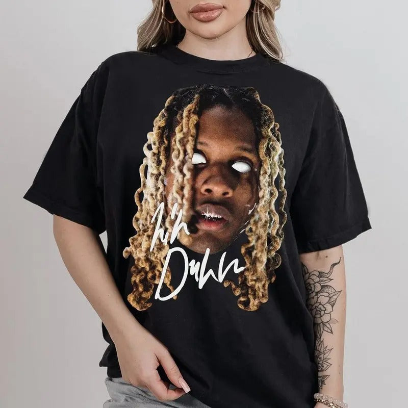 LIL DURKKK Big Face Rap Tee Shirt T-shirt Rap Shirt graphic Hoodie, Sweatshirt | DripVista.com