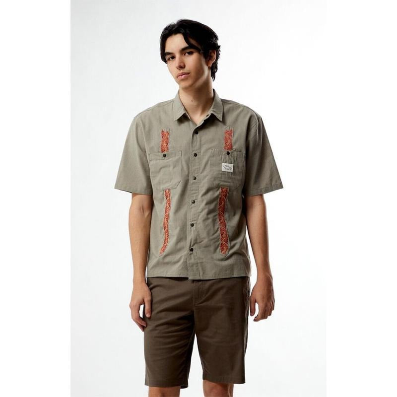LOST Men's Socal Woven Camp Shirt Hoodie, Sweatshirt | DripVista.com