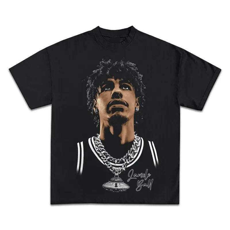 LaMelo Ball Graphic Bootleg T-Shirt Streetwear Top Crewneck