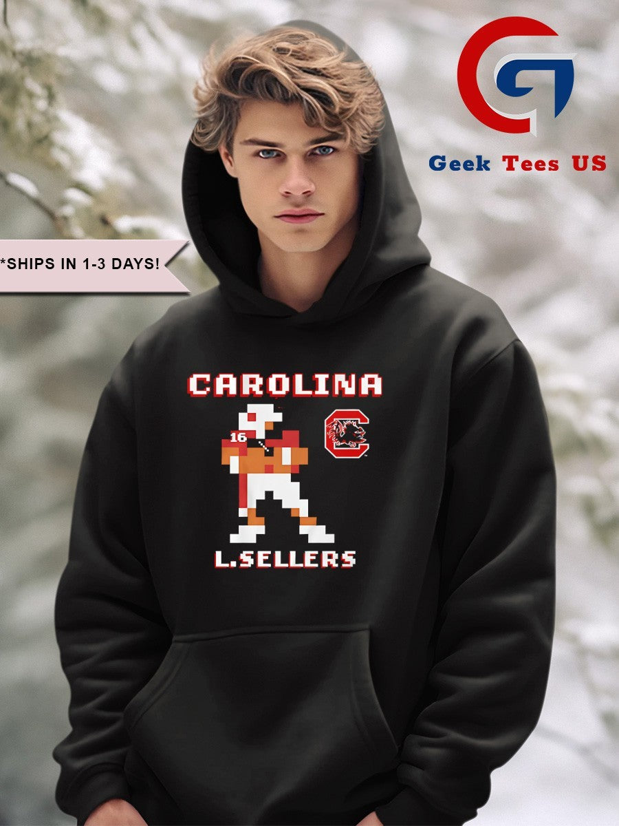 LaNorris Sellers South Carolina Gamecocks football 8 bit retro baller shirt