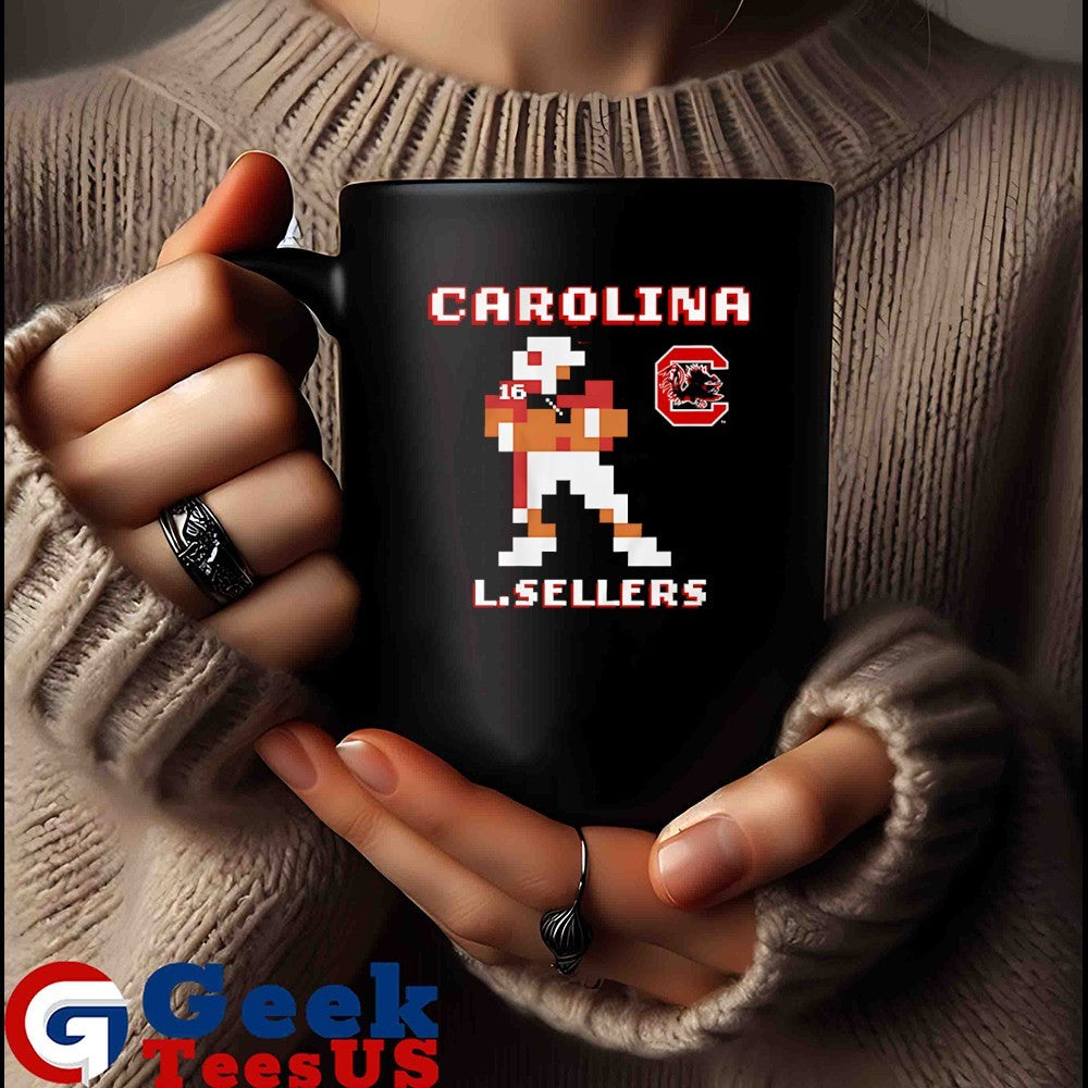 LaNorris Sellers South Carolina Gamecocks football 8 bit retro baller shirt