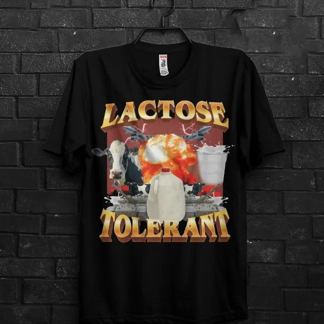 Lactose Intolerant Funny Meme Gift T shirt For Friends,Free Milk LMAO Shirt For Lactose Tolerant,Cringy Shirts Gen Z Diarreha Shirt Teenager