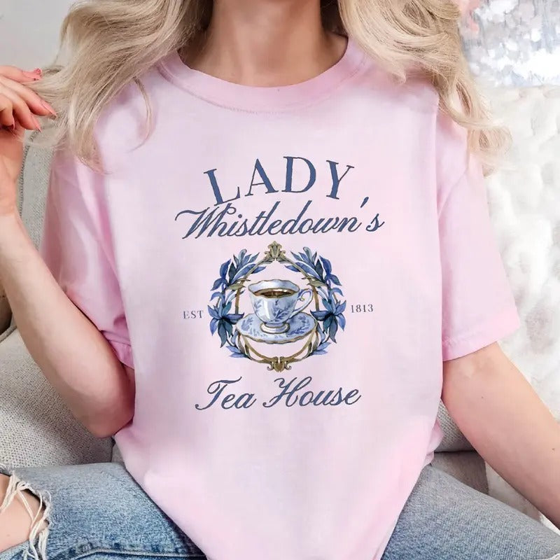 Lady Whistledown's Tea House Shirt, Est 1813 Shirt, Bridgerton Shirt, Spill The Tea Shirt, Book Lover Shirt, Tea House...
