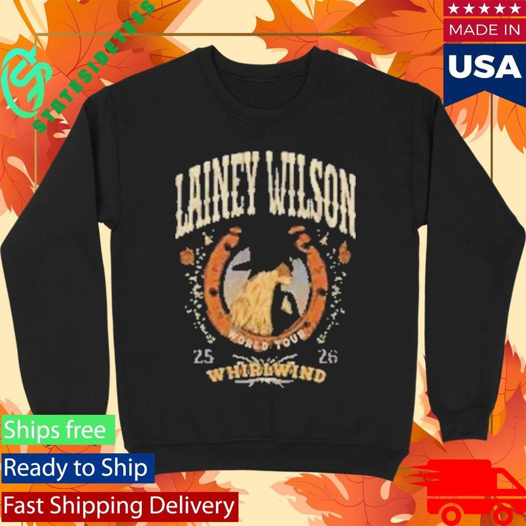 Lainey Wilson Whirlwind Black Tour Shirt