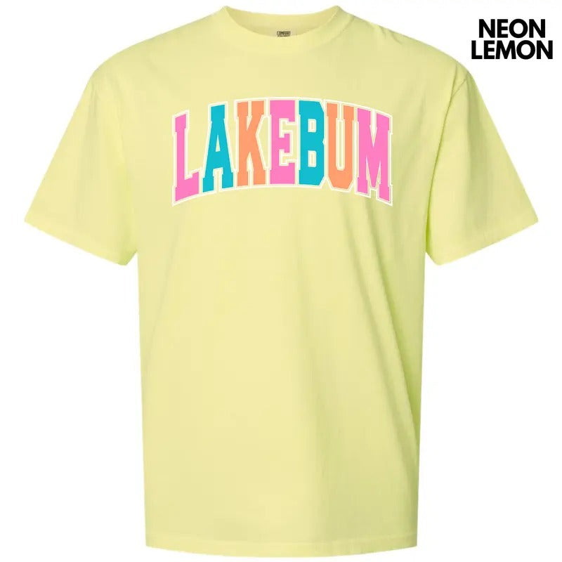 Lake Bum Varsity Letter Comfort Colors T-Shirt 'NLB' Hoodie, Sweatshirt | DripVista.com