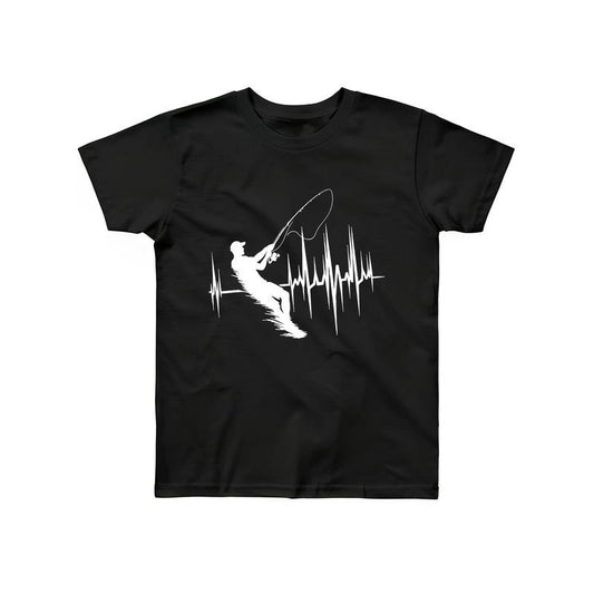 Lake Mode Fishing Shirt - Men's Front Printed Short Sleeve T-Shirt Top - Casual Sport Style - Comfortable & Breathable for Summer, Spring & Fall - Father's Day Gift Made in USA