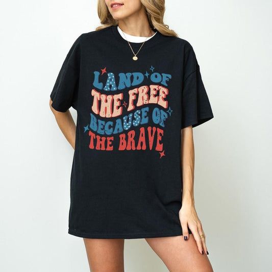 Land Of The Free Because Of Brave American Shirt, America T-Shirt, Back And Front 4th July Shirt, Funny 4th July T-Shirt, Freedom Usa Shirt style 02