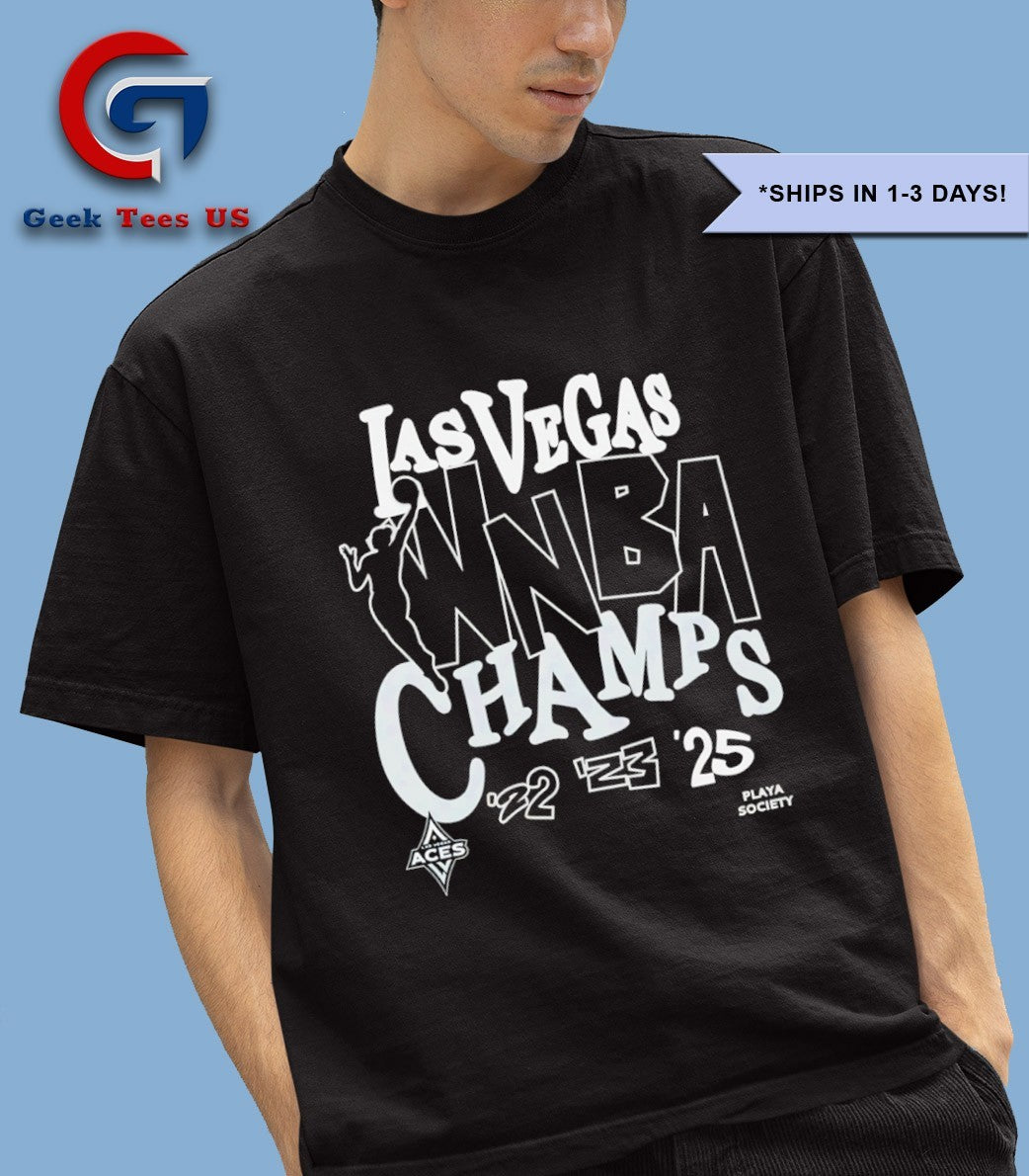 Las Vegas Aces 2025 WNBA Finals Champions Playa Society shirt
