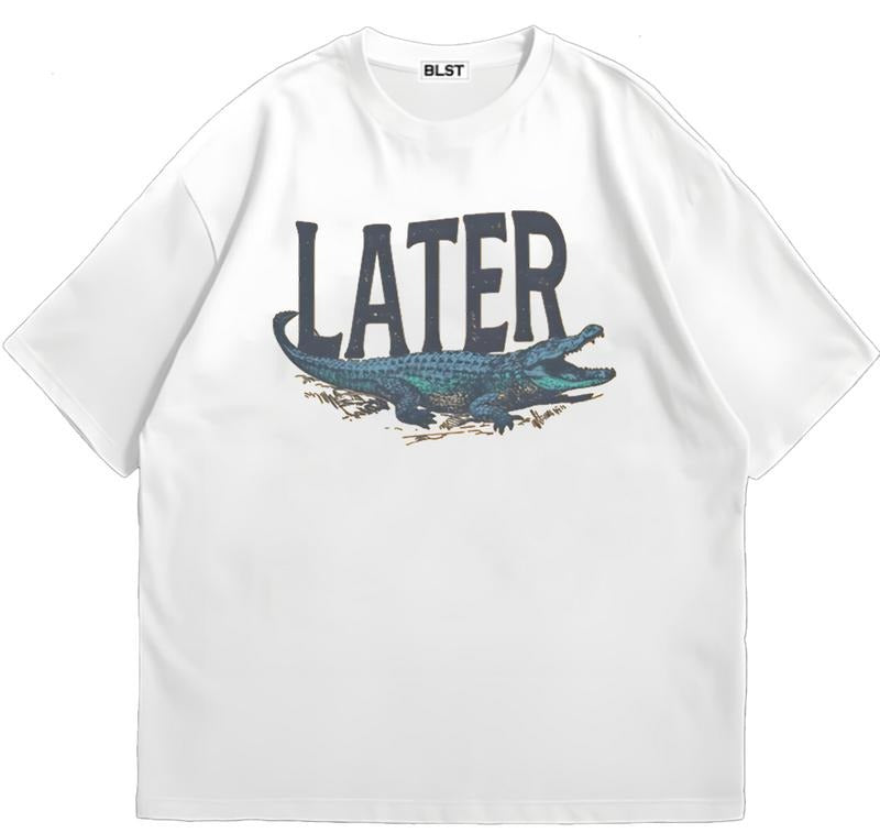 Lateeer Gator T-Shirt Soft Cotton Great for On-the-Go Looks Comfy Cotton Hoodie, Sweatshirt | DripVista.com