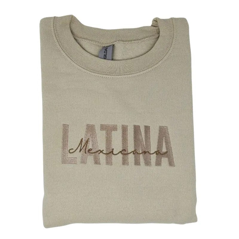 Latina Mexicana Embroidered Sweatshirt, Latina Sweatshirt T-Shirts, Hoodie | DripVista.com