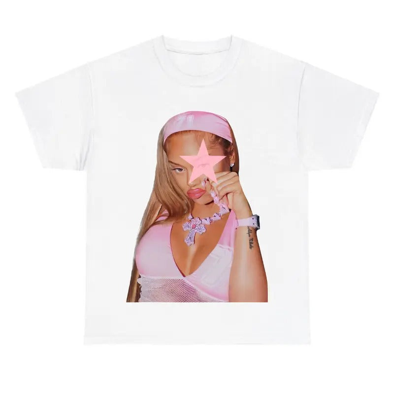 Latto Pink Starr T-Shirt Cotton Fabric Top Hoodie, Sweatshirt | DripVista.com