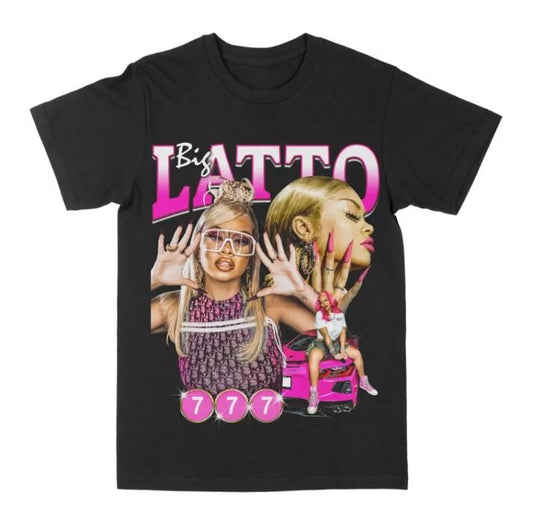 Lattooo Black Graphic Tee