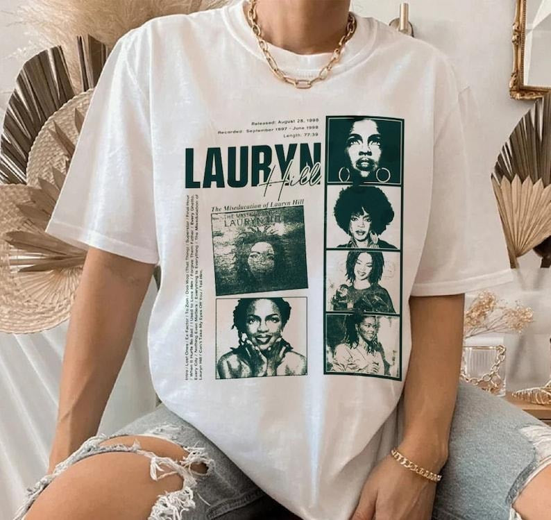 Lauryn Hill 90s Vintage Shirt, Lauryn Hill Album Shirt, Lauryn Hill Style Graphic Hip Hop Shirt Casual Comfort Hoodie,...