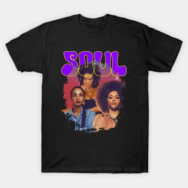 Lauryn Hill T Shirt Vintage Graphic Beautiful Queen Of Soul - Lauryn hill - Sade Adu - Jill Scott T-Shirt Top