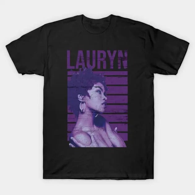 Lauryn Hill T Shirt Vintage Graphic Lauryn Purple Hill Menswear T-Shirt