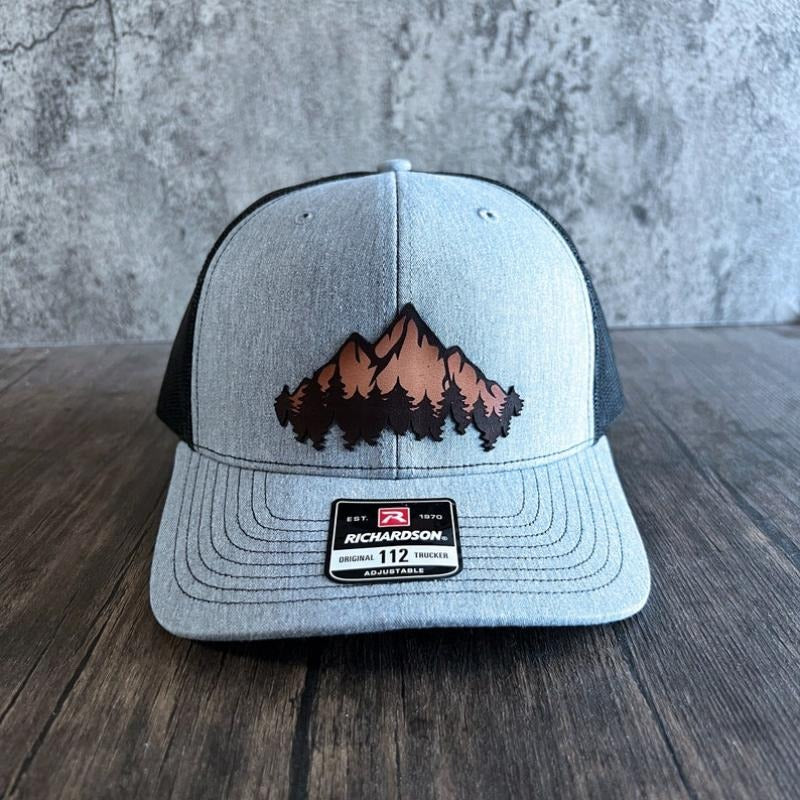 Leather Patch Mountain Hat - Outdoor Hat, Gift for Him, Richardson 112 T-Shirts, Hoodie, Sweatshirt | DripVista.com