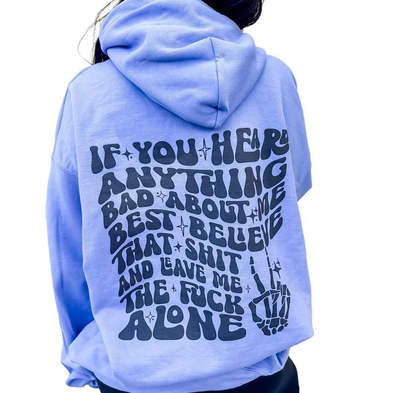 Leave Me Alone Graphic Hoodie