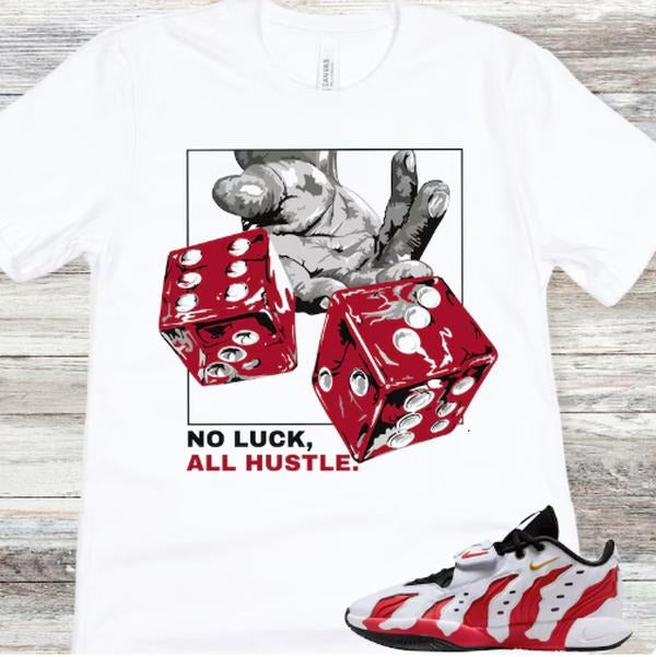 Lebron 21 Prime 96 Sneaker Match Shirt, No Luck All Hustle Hoodie, Sweatshirt | DripVista.com