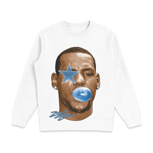 Lebron James Jumbo Graphic Bootleg Crewneck Sweatshirt Streetwear