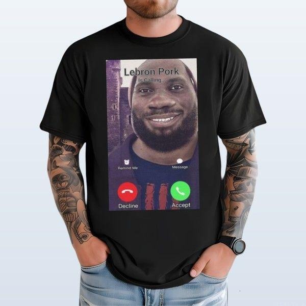 Lebron Pork Is Calling T-shirt Stylish Tee For Everyday Looks Customizable Graphic Hoodie, Sweatshirt | DripVista.com