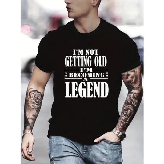 Legend Graphic T-shirt - Bold Letter Print, Short Sleeve Crew Neck - Lightweight Casual Tee for Summer Outdoor Adventures - Unisex Fashion-Forward Style Made in USA
