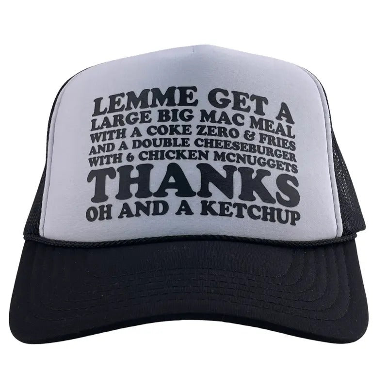 Lemme get a large Big Mac meal Custom Printed Hat T-Shirts, Hoodie, Sweatshirt | DripVista.com