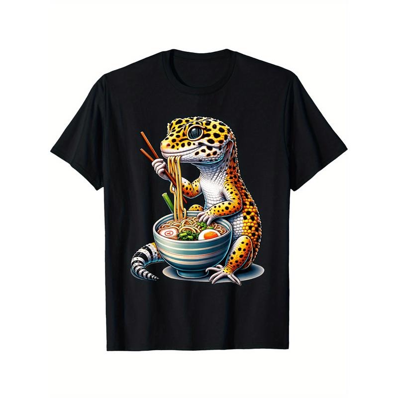Leopard Gecko Ramen Eating Noodles Bowl Yummy Gecko T-Shirt made in usa Hoodie, Sweatshirt | DripVista.com