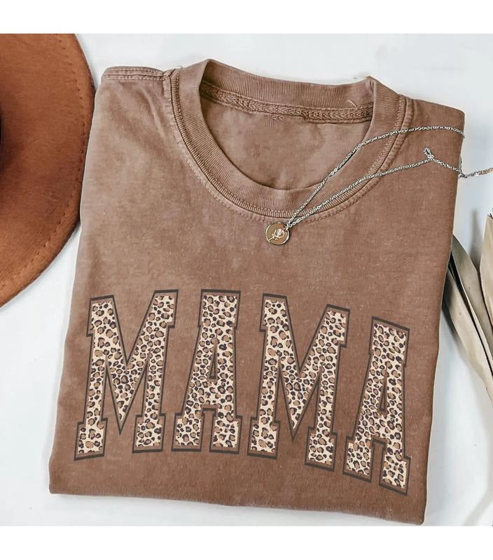 Leopard Mama Shirt, Mothers Day Gift, Mom Shirt, Retro Mama Shirt, Gift For Mom, Mama Shirt, Gift for her, crewneck...