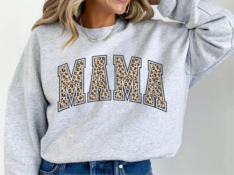 Leopard Mom Sweatshirt, Retro Mom Sweatshirt, Mom Sweater, Trendy Mom Sweater, Mom Sweater, Mother's Day Gift, Cool Mom...