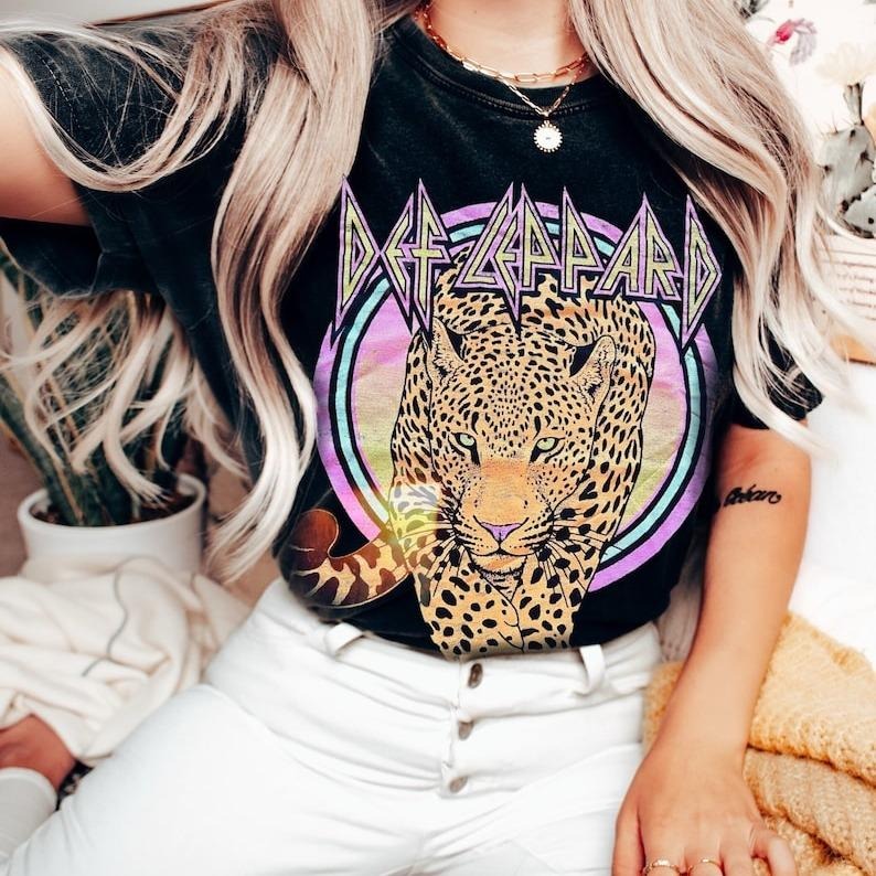 Leopard Retro Music Festival Shirt Trendy Gift Shirt Casual Clothing Hoodie, Sweatshirt | DripVista.com