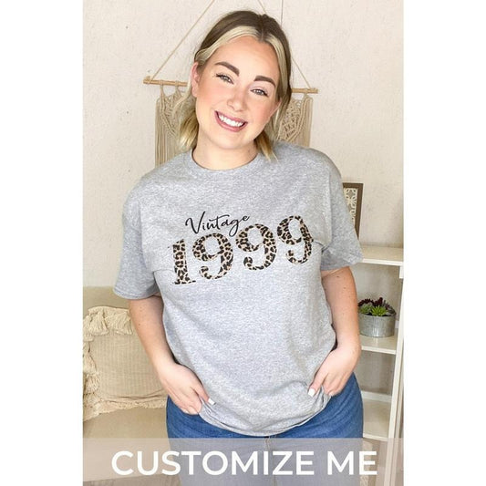 Leopard Vintage Birth Year T-Shirt