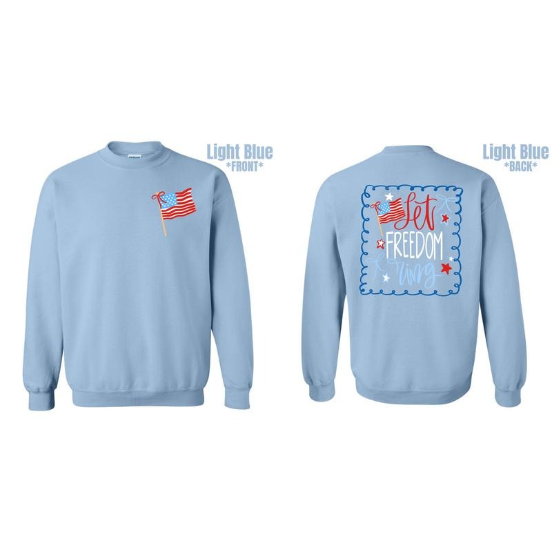 Let Freedom Ring Flag Sweatshirt 'NLB' T-Shirts, Hoodie | DripVista.com