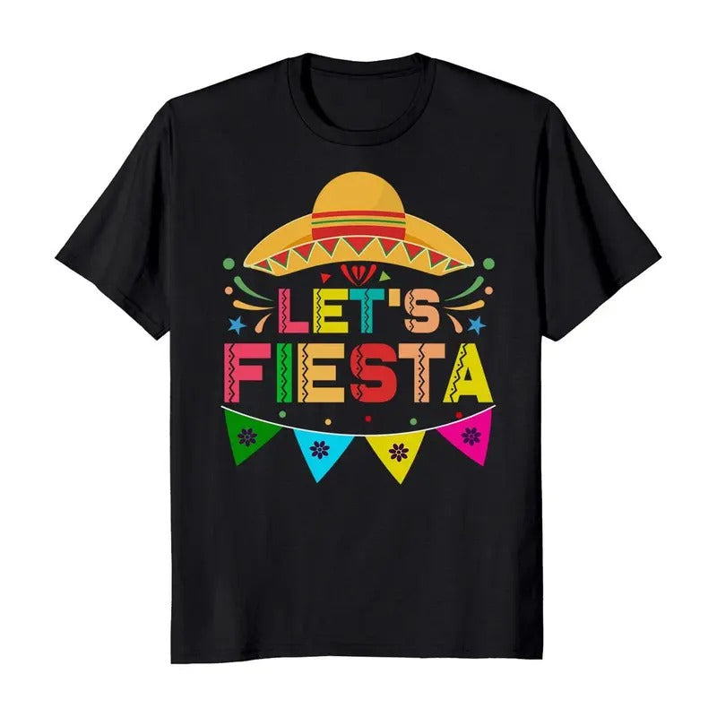 Let's Fiesta Cinco De Mayo Batalla De Puebla Hispanic Heritage T-Shirt Casual Classic