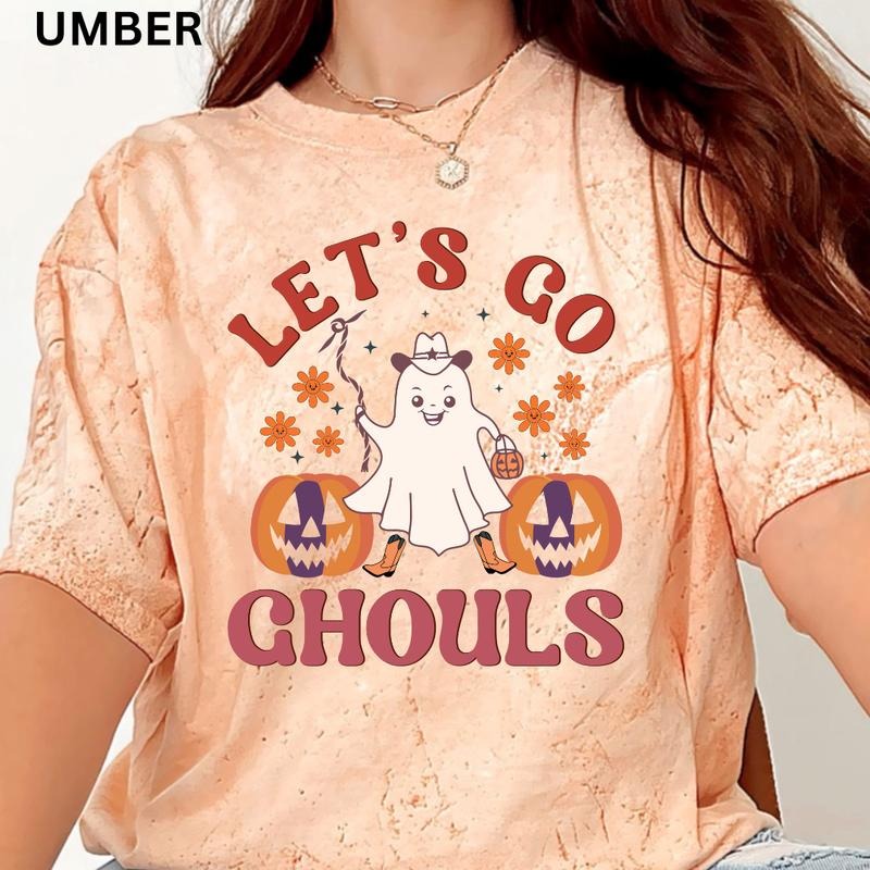 Let's Go Ghouls 3 Halloween Graphic Shirt, Graphic Fall Shirt, Comfort Colors Shirt, Comfort Colors Halloween Shirt, Casual Shirt Unisex, Halloween Clothing, Graphic Halloween Apparel, Casual Cotton T-shirt, Unisex Halloween