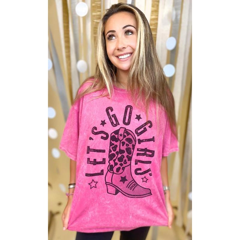 Let's Go Girls Mineral Washed Graphic Shirt Hoodie, Sweatshirt | DripVista.com