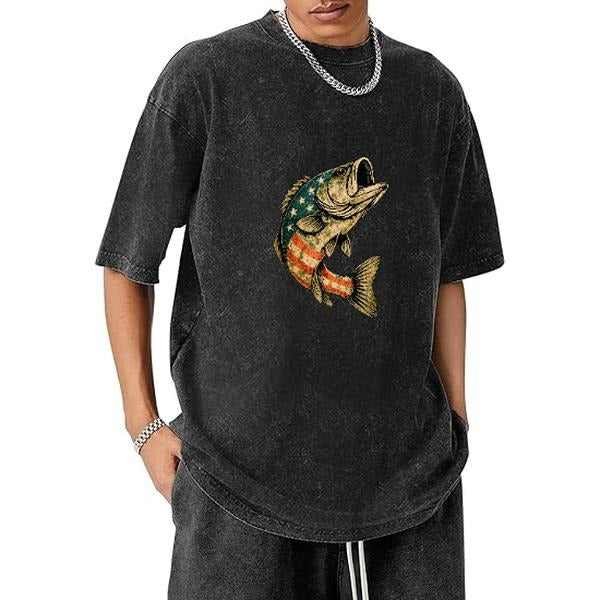 Level up your vintage - inspired look! This carefully washed Lightsaber brand - shirt showcases WB shield stylish fish...
