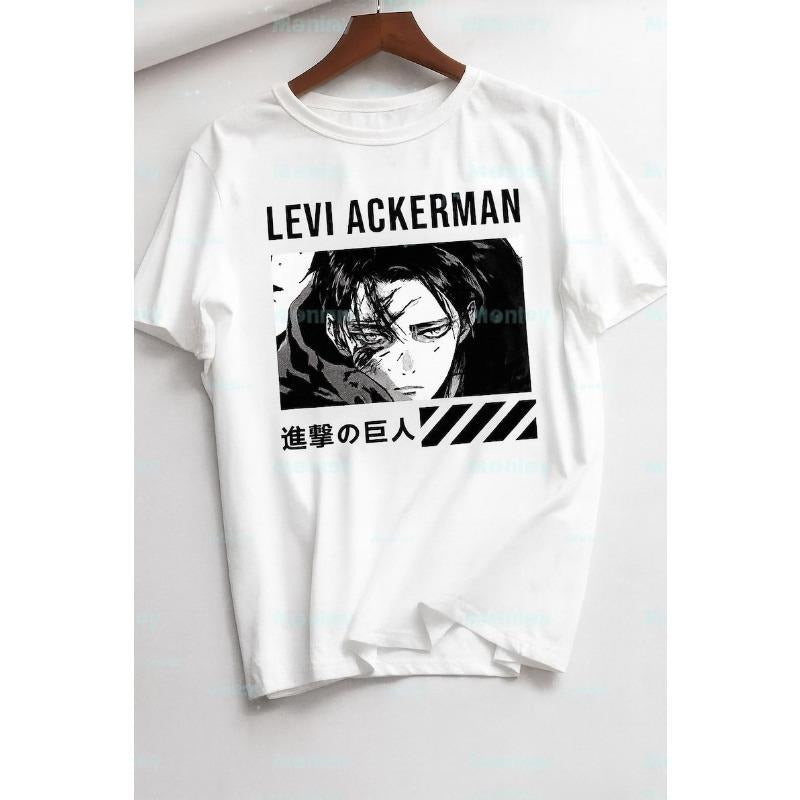 Levi Ackerman Eye Woman Print Harajuku Summer Anime Attack Pocket monsters Titan Tshirts Casual Round Neck Short Slee Top...