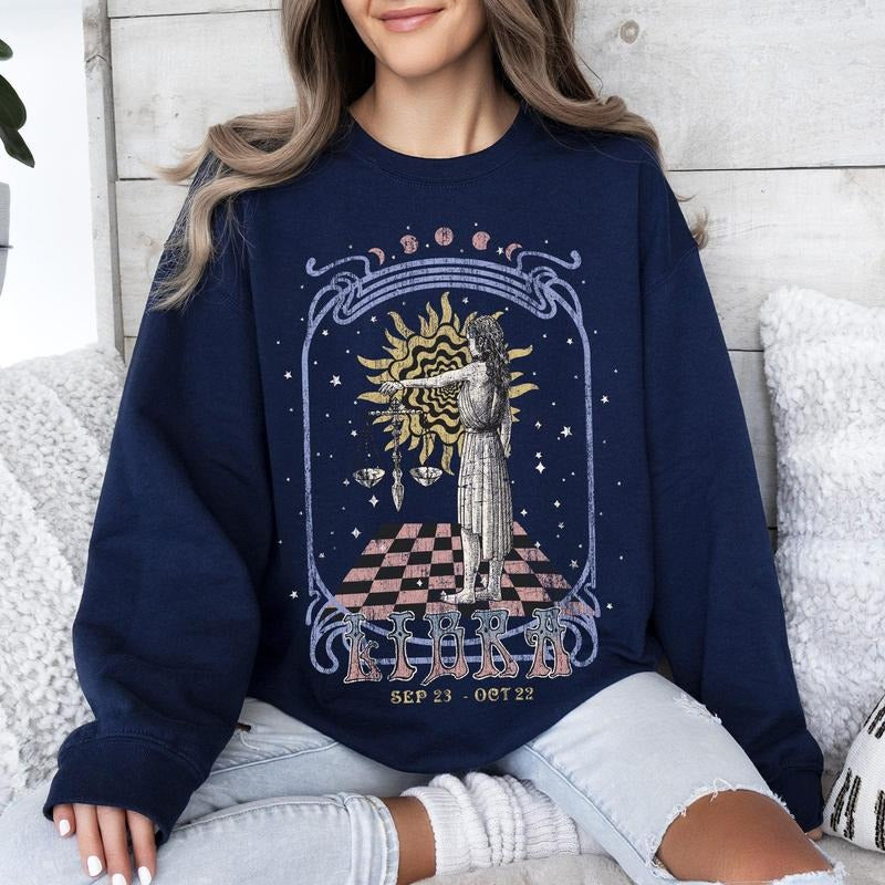 Libra Zodiac, Astrology, Horoscope Sweatshirt T-Shirts, Hoodie | DripVista.com